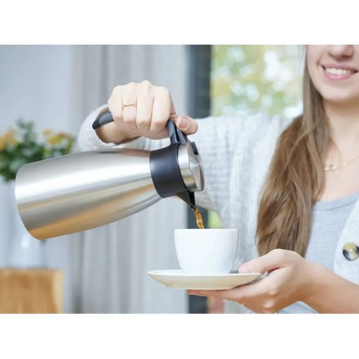 Термос Tefal Soft Grip, 1.5л, нежавіюча сталь, пластик, чорний (K3043214) зображення 9