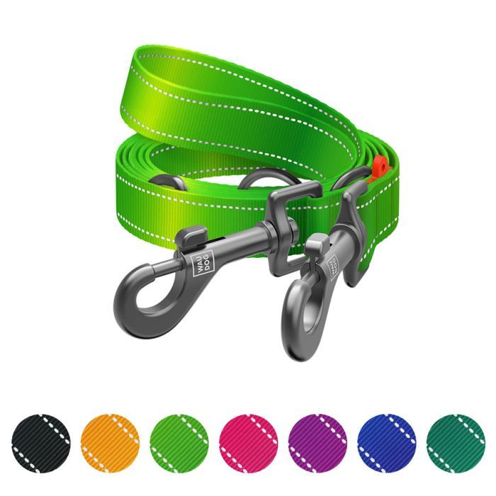 Поводок для собак WAUDOG Nylon Mono светоотражающий М черный (46481) изображение 5