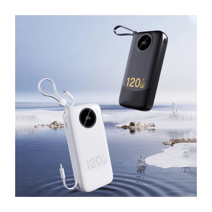 Батарея універсальна Dudao K13Pro 20000mAh 22,5W PD, QC, with built-in USB-C/Lightning cables (6977196680276) зображення 3