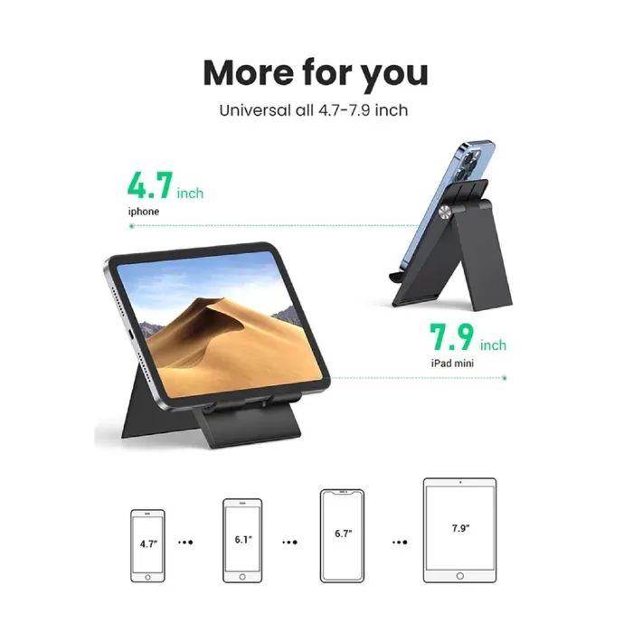 Подставка для планшета и телефона LP247 Adjustable Portable Stand Black Ugreen (80903) изображение 7