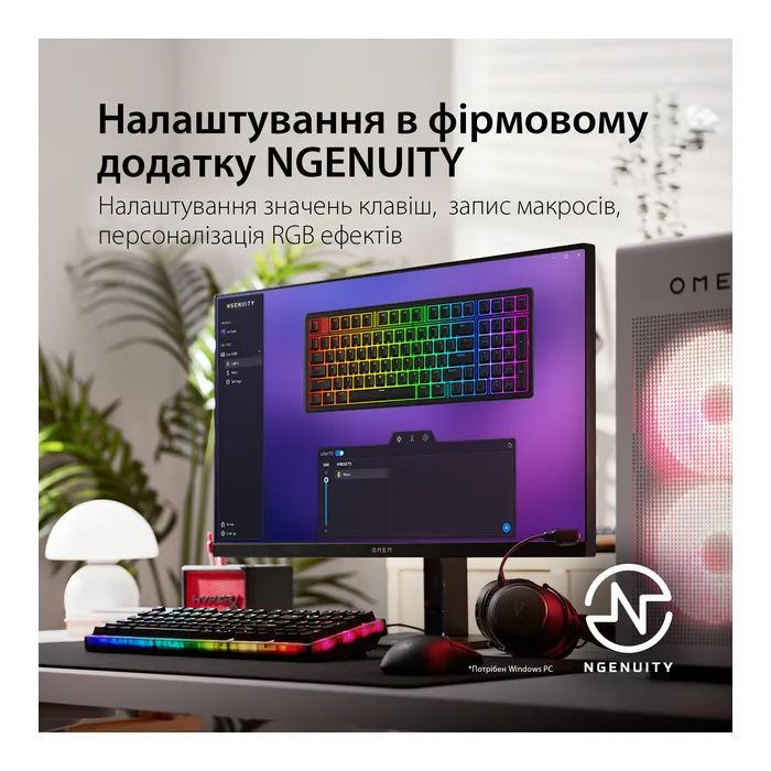 Клавіатура HyperX Origins 2 1800 HX Red USB UA Black (B4QS4AA) зображення 10