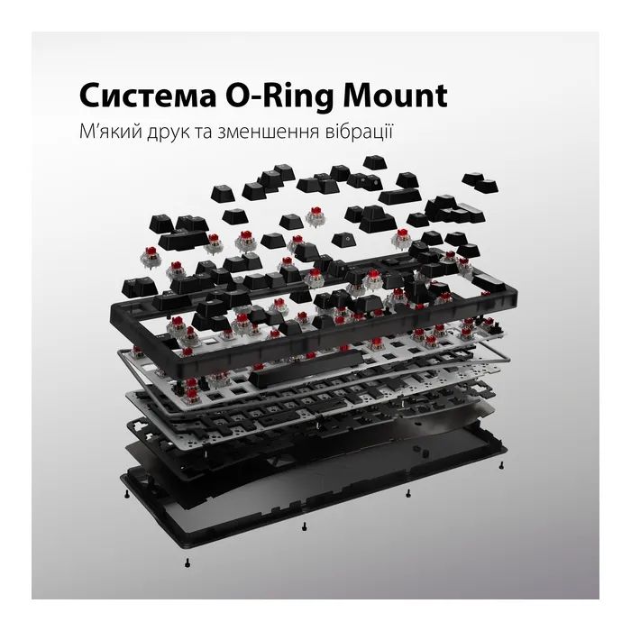 Клавіатура HyperX Origins 2 1800 HX Red USB UA Black (B4QS4AA) зображення 3