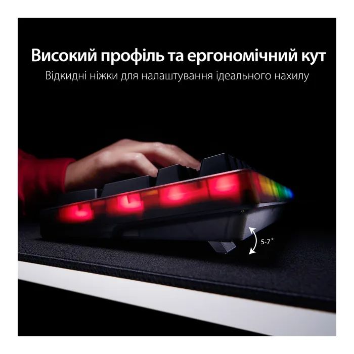 Клавіатура HyperX Origins 2 1800 HX Red USB UA Black (B4QS4AA) зображення 7