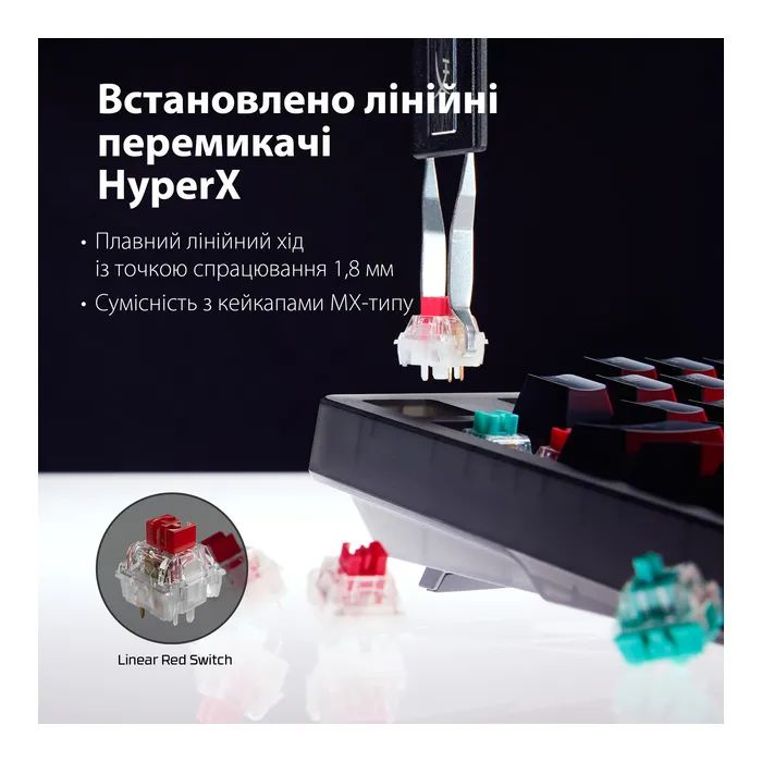 Клавіатура HyperX Origins 2 1800 HX Red USB UA Black (B4QS4AA) зображення 8