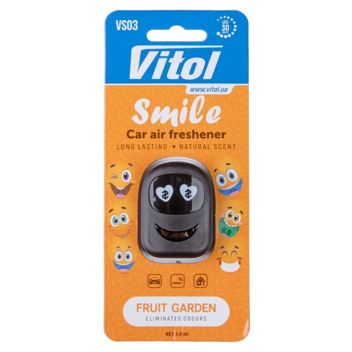 Ароматизатор для автомобиля VITOL Smile Fruit Garden 4мл (VS03)