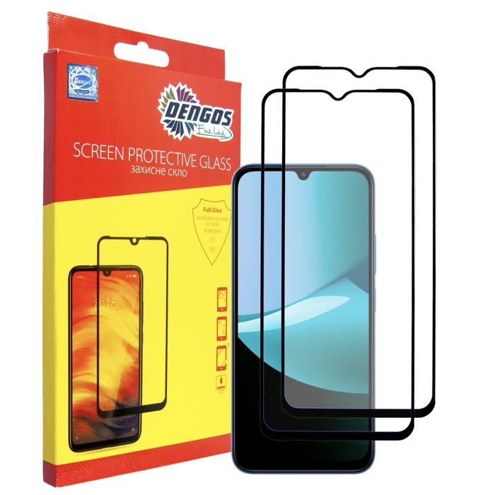 Скло захисне Dengos Xiaomi Redmi 15C Black 2 pcs (DG-TG2P-88)
