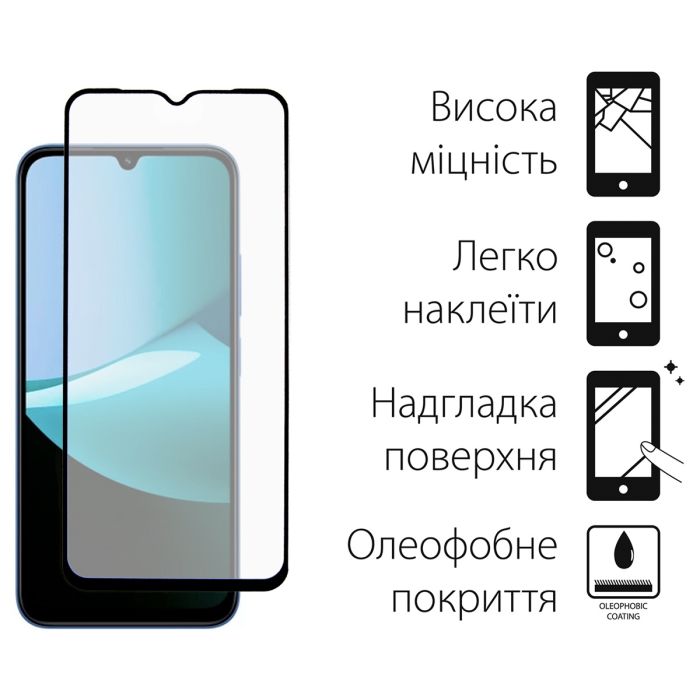 Скло захисне Dengos Xiaomi Redmi 15C Black 2 pcs (DG-TG2P-88) зображення 2