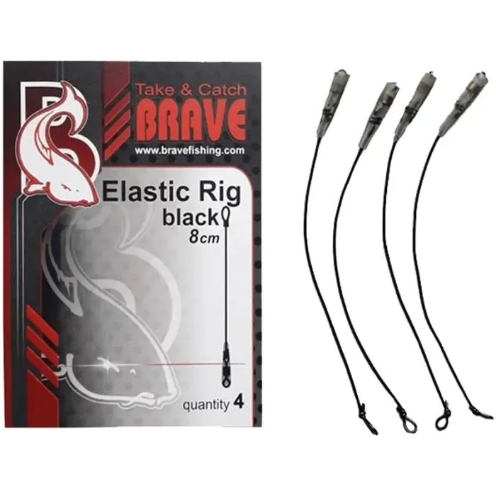 Амортизирующая резина Brave Elastic Rig 8cm Black (4шт/уп) (773.00.06)