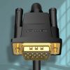Кабель мультимедийный VGA M to VGA M 1.0m ferrite black Vention (DAEBF) изображение 5