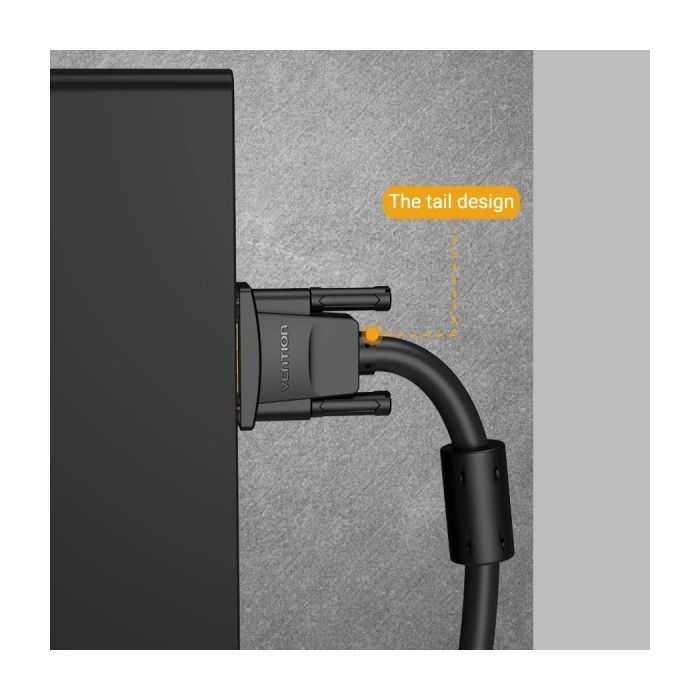 Кабель мультимедийный VGA M to VGA M 1.0m ferrite black Vention (DAEBF) изображение 6