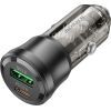 Зарядний пристрій BOROFONE 1xUSB-C PD + 1xUSB 38W car adapter transparent black (6941991106965) зображення 4