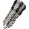 Зарядний пристрій BOROFONE 1xUSB-C PD + 1xUSB 38W car adapter transparent black (6941991106965) зображення 6