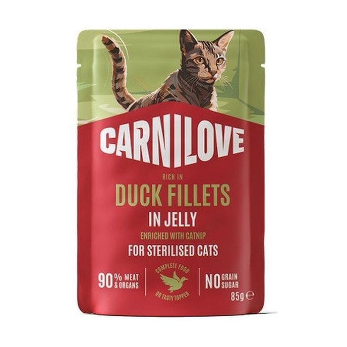 Влажный корм для кошек Carnilove Jelly Duck with Catnip Sterilised 85 г (8595602584727)