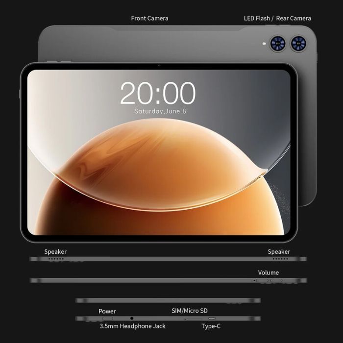 Планшет Teclast T65 13.4 6/256GB LTE Space Gray (6940709680131) изображение 6