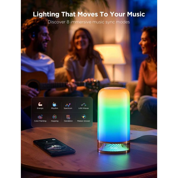 Світильник Govee H6022 Table Lamp 2, RGBICWW, WI-FI/Bluetooth, білий (H60223D1) зображення 12
