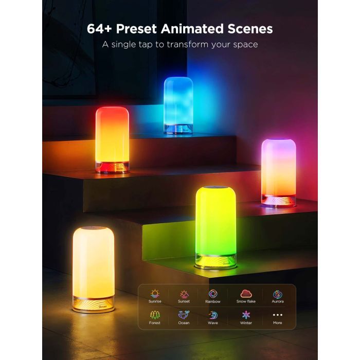 Світильник Govee H6022 Table Lamp 2, RGBICWW, WI-FI/Bluetooth, білий (H60223D1) зображення 13