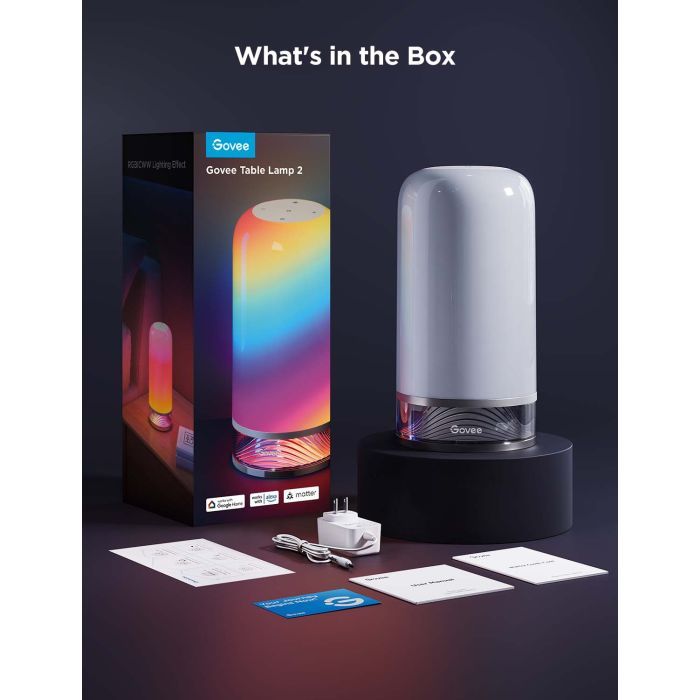 Світильник Govee H6022 Table Lamp 2, RGBICWW, WI-FI/Bluetooth, білий (H60223D1) зображення 2