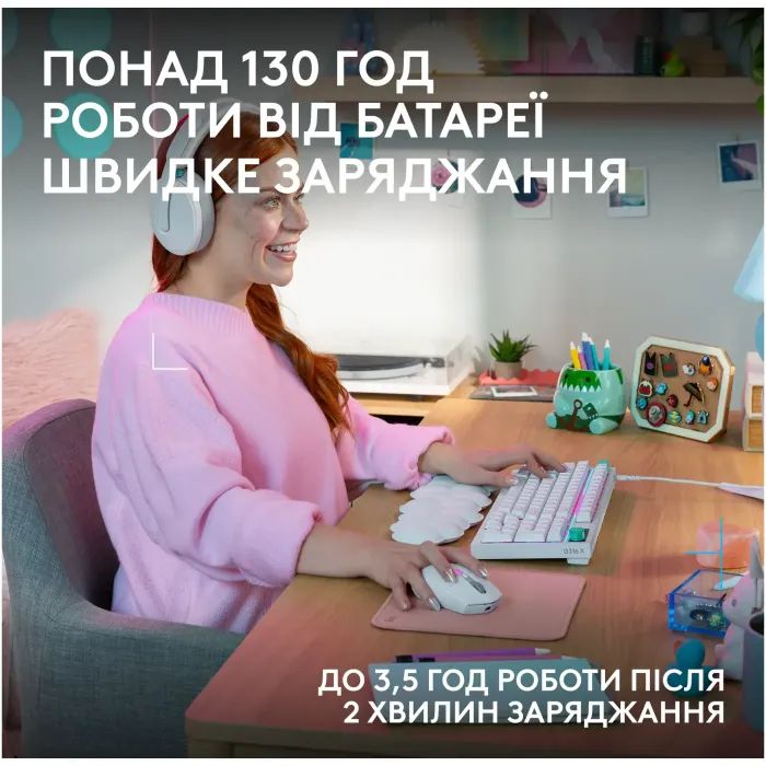 Мышка Logitech G305 X Superlight Wireless White (910-007747) изображение 6