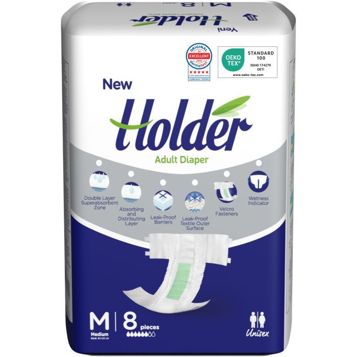 Підгузки для дорослих Holder Adult Diapers Medium 8 шт (8697405344390)