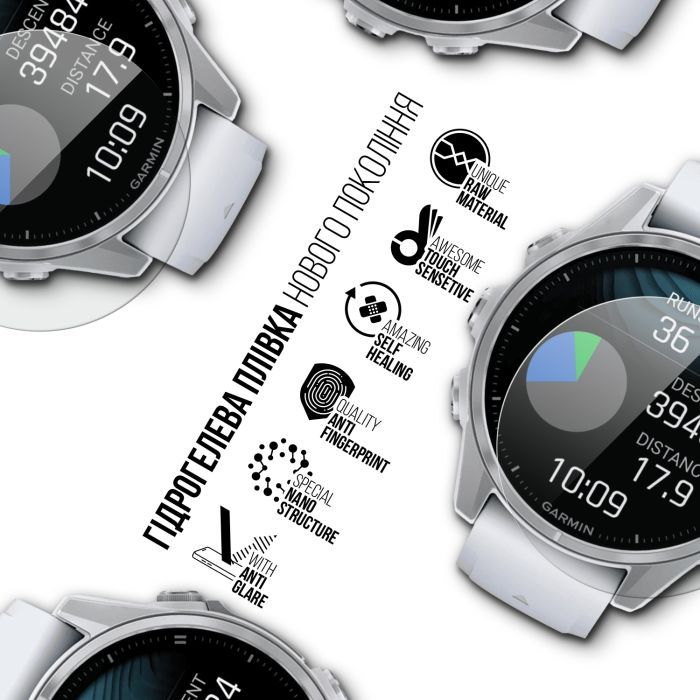 Плівка захисна Armorstandart Matte hydrogel Garmin Fenix 8 43mm 6 pcs (ARM92009) зображення 2