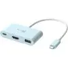 Концентратор J5create USB-C 3-in-1 1xHDMI + 1xUSB 3.2 + 1xUSB-C PD100W blue (JCA379EC-N)
