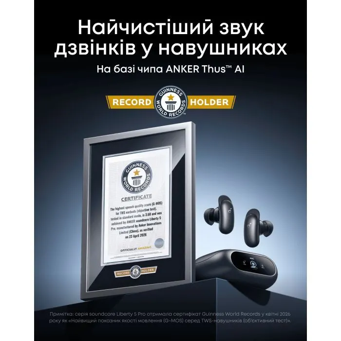 Навушники Anker SoundCore Liberty 5 Pro Midnight Black (D1203G11) зображення 5