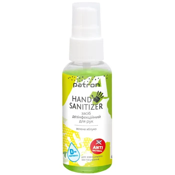 Антисептик для рук Patron Green Apple 50 мл (F3-032)