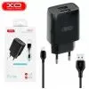 Зарядное устройство XO L54 2xUSB 12W + cable USB to Lightning black (XO-L57-LGHT-BK) изображение 2