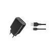 Зарядное устройство XO L54 2xUSB 12W + cable USB to Lightning black (XO-L57-LGHT-BK)