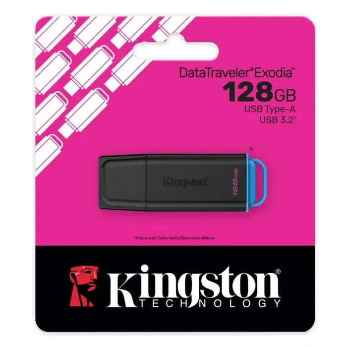 USB флеш накопичувач Kingston 128GB DataTraveler Exodia Black-Blue USB 3.2 (DTXG2/128GB) зображення 5