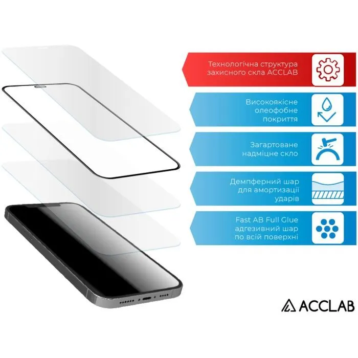 Скло захисне ACCLAB Full Glue Samsung M53 5G Black (1283126524271) зображення 4