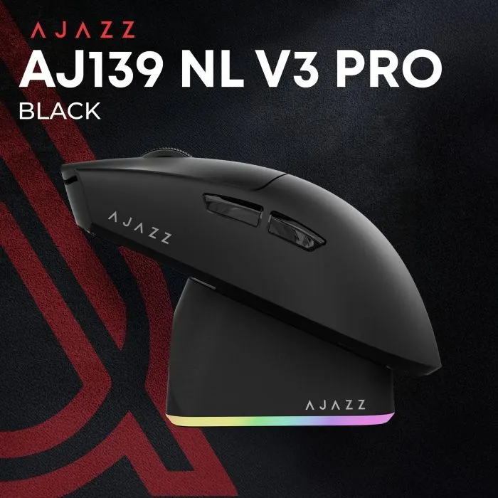 Мишка Ajazz AJ139 Near Link V3 Pro+ Wireless/Bluetooth/USB Black (AJ139-NL-V3-PRO-B) зображення 6