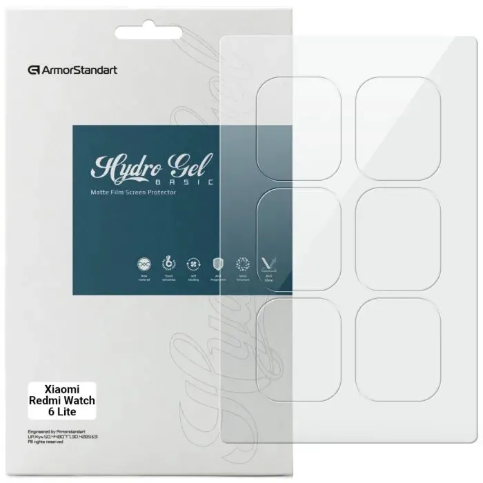 Пленка защитная Armorstandart Matte hydrogel Xiaomi Redmi Watch 6 Lite 6 pcs (ARM94028)