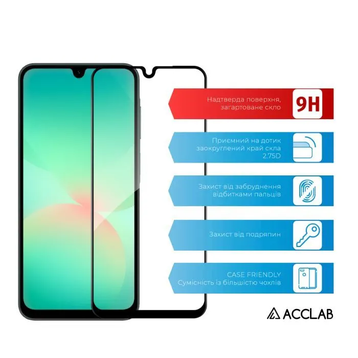 Скло захисне ACCLAB Full Glue ESD Samsung A27 Black (1283126636172) зображення 3