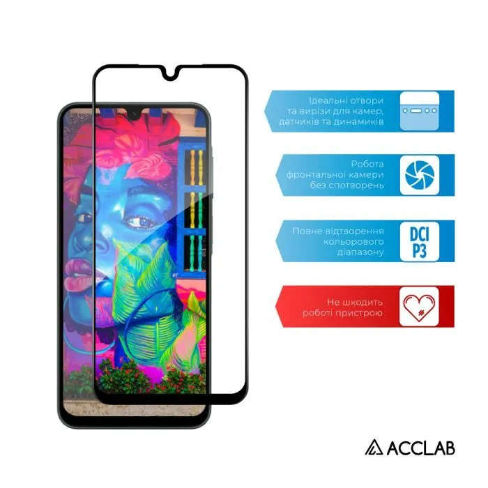 Скло захисне ACCLAB Full Glue ESD Samsung A27 Black (1283126636172) зображення 5