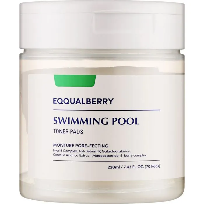 Тонік для обличчя Eqqualberry Swimming Pool Toner Pad 70 шт (8809875454312)