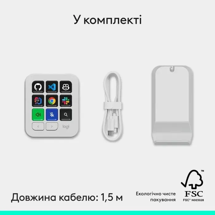 Набор блогера Logitech MX Keypad USB Type-C Pale Grey (920-013892) изображение 10
