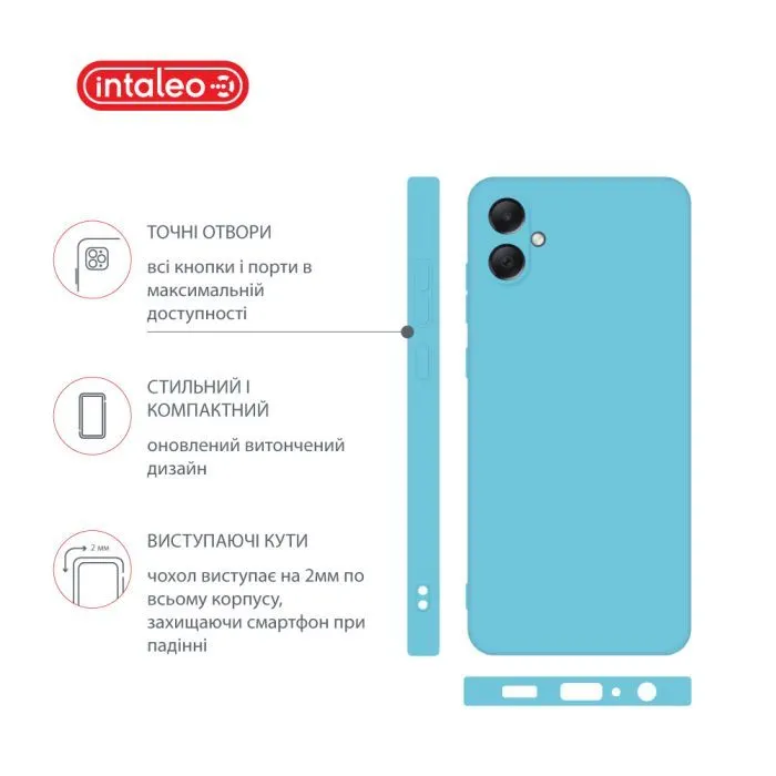 Чохол до мобільного телефона Intaleo Silicone Samsung Galaxy A05 Light Blue (1283126599781) зображення 4