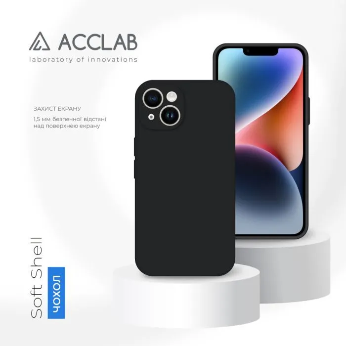 Чохол до мобільного телефона ACCLAB SoftShell Apple iPhone 14 Black (1283126556975) зображення 4