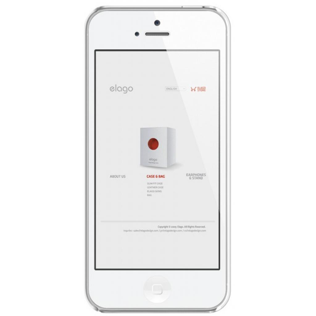 Чохол до мобільного телефона Elago для iPhone 5 /Outfit Aluminum/White (ELS5OF-WH-RT)