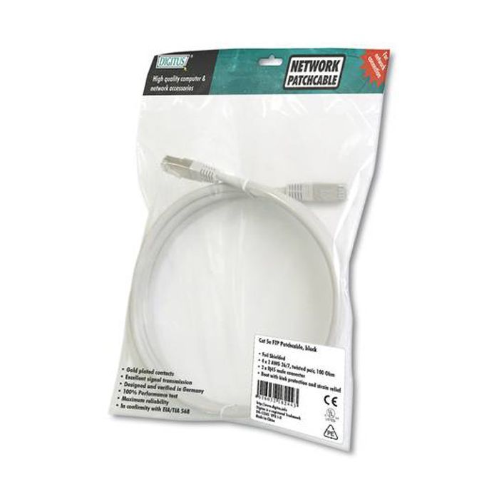 Патч-корд Digitus 0.5м, cat.5e, SF-UTP, AWG 26/7, gray (DK-1531-005) зображення 3