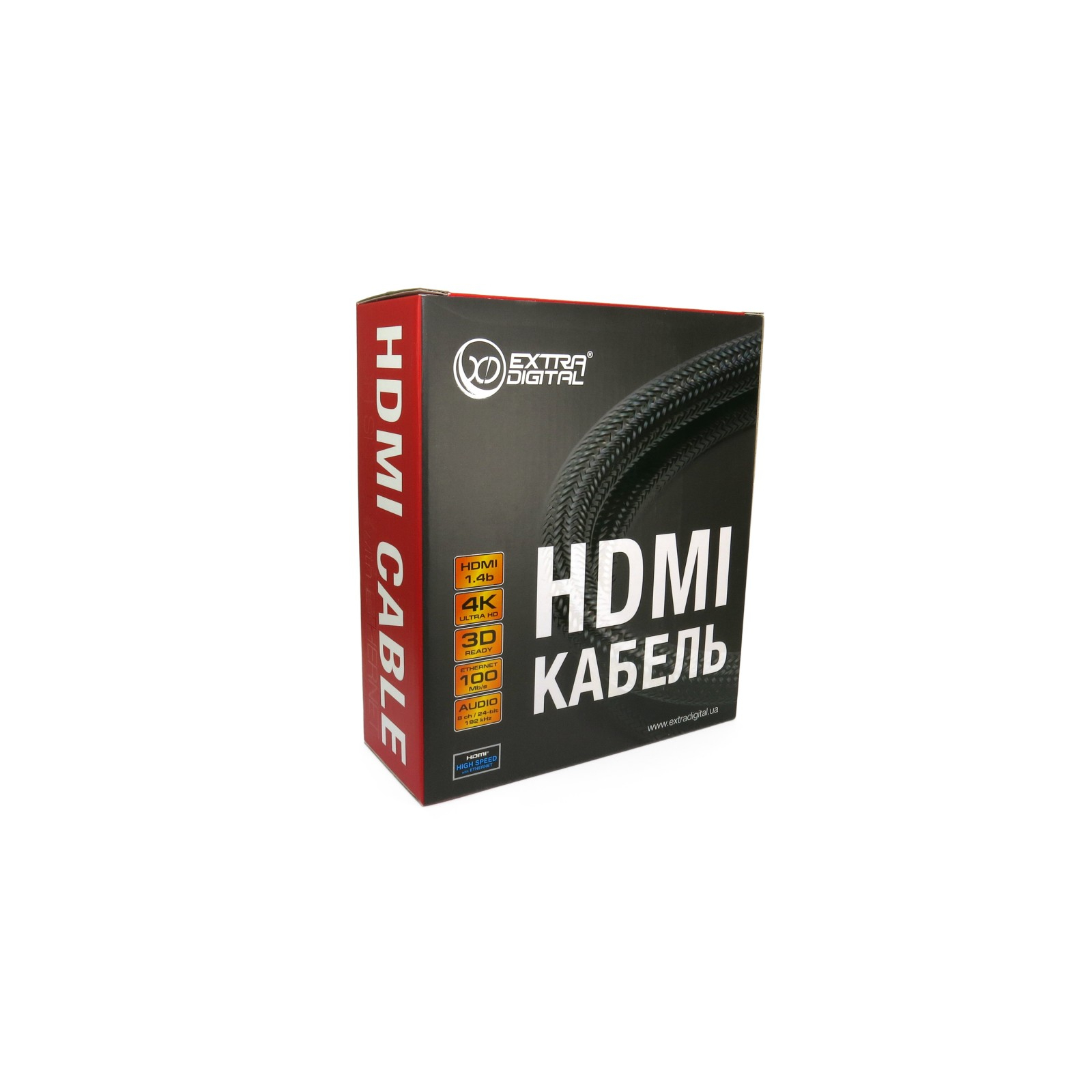 Кабель мультимедийный HDMI to HDMI 10.0m Extradigital (KBH1613) изображение 2