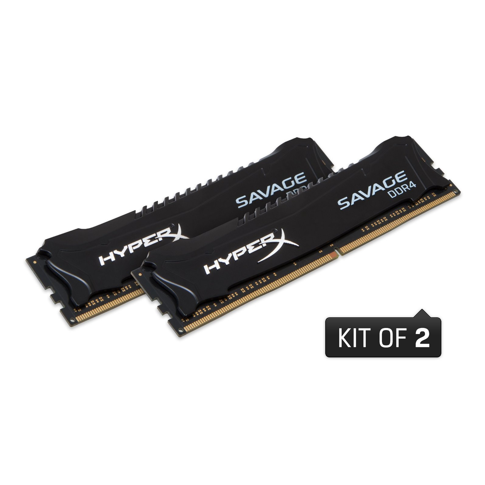 Модуль памяти для компьютера DDR4 16GB (2x8GB) 2800 MHz HyperX Savage BLACK Kingston Fury (ex.HyperX) (HX428C14SB2K2/16) изображение 2