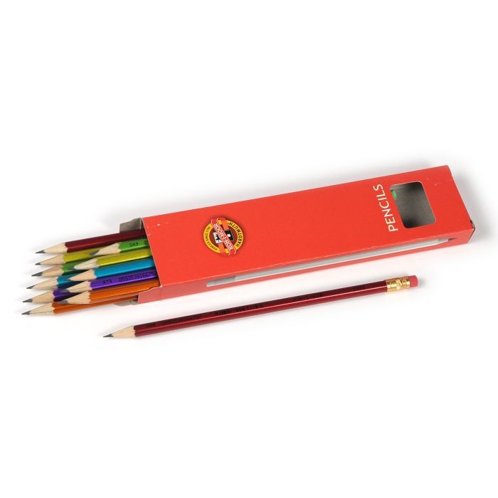 Карандаш графитный Koh-i-Noor 1372 ORIENTAL, НВ with eraser (1372002012KS)