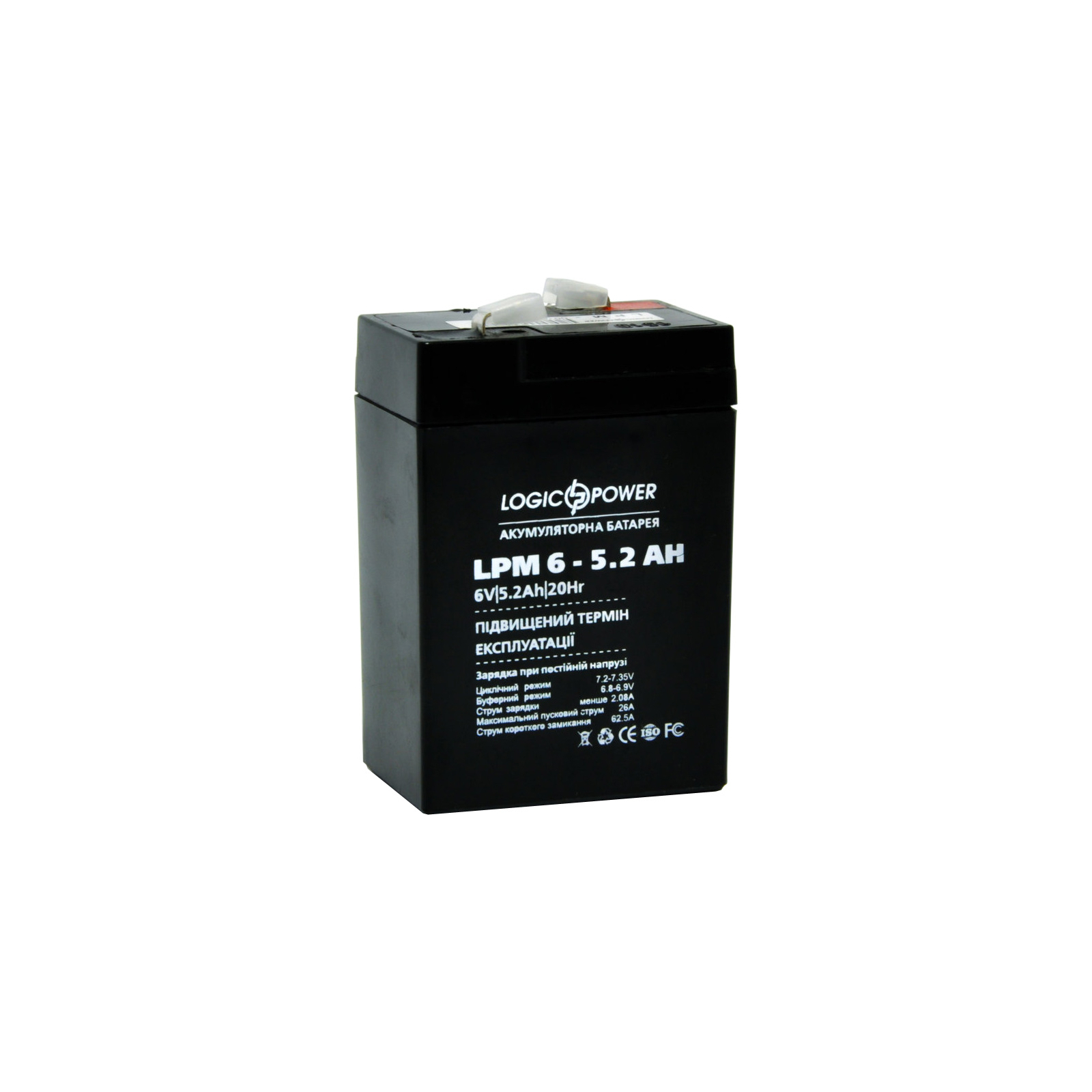 Батарея к ИБП LogicPower LPM 6В 5.2 Ач (4158) изображение 2