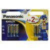 Батарейка Panasonic AAA LR03 Evolta * 6(4+2) (LR03EGE/6B2F)