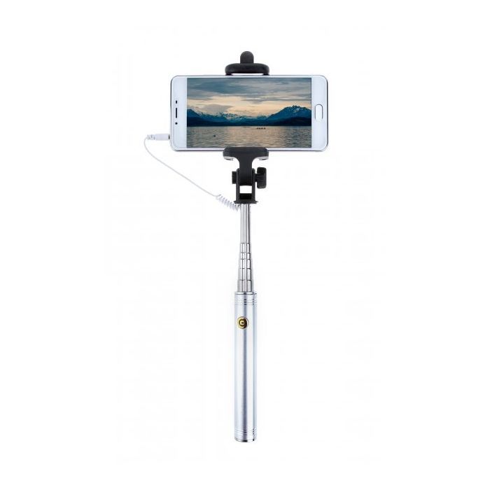 Монопод для селфі Grand-X Metallic Jack 3,5 U-крепление 170-750мм Silver (MPGJMS) зображення 3