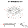 Варочная поверхность Perfelli HGM 61924 IV RETRO изображение 10