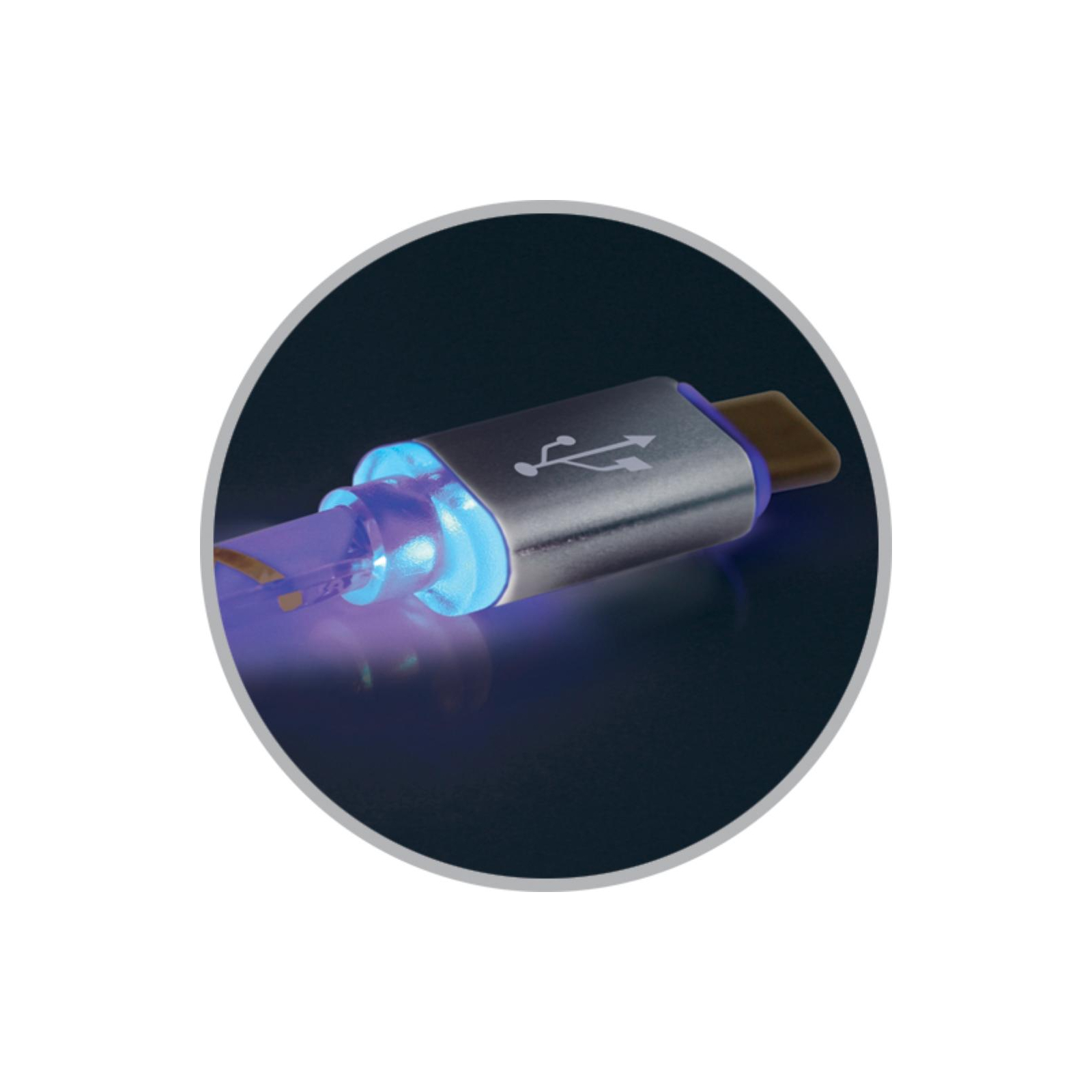 Дата кабель USB 2.0 AM to Lightning 1.0m ACH03-03LT GrayLED backlight Defender (87550) изображение 4