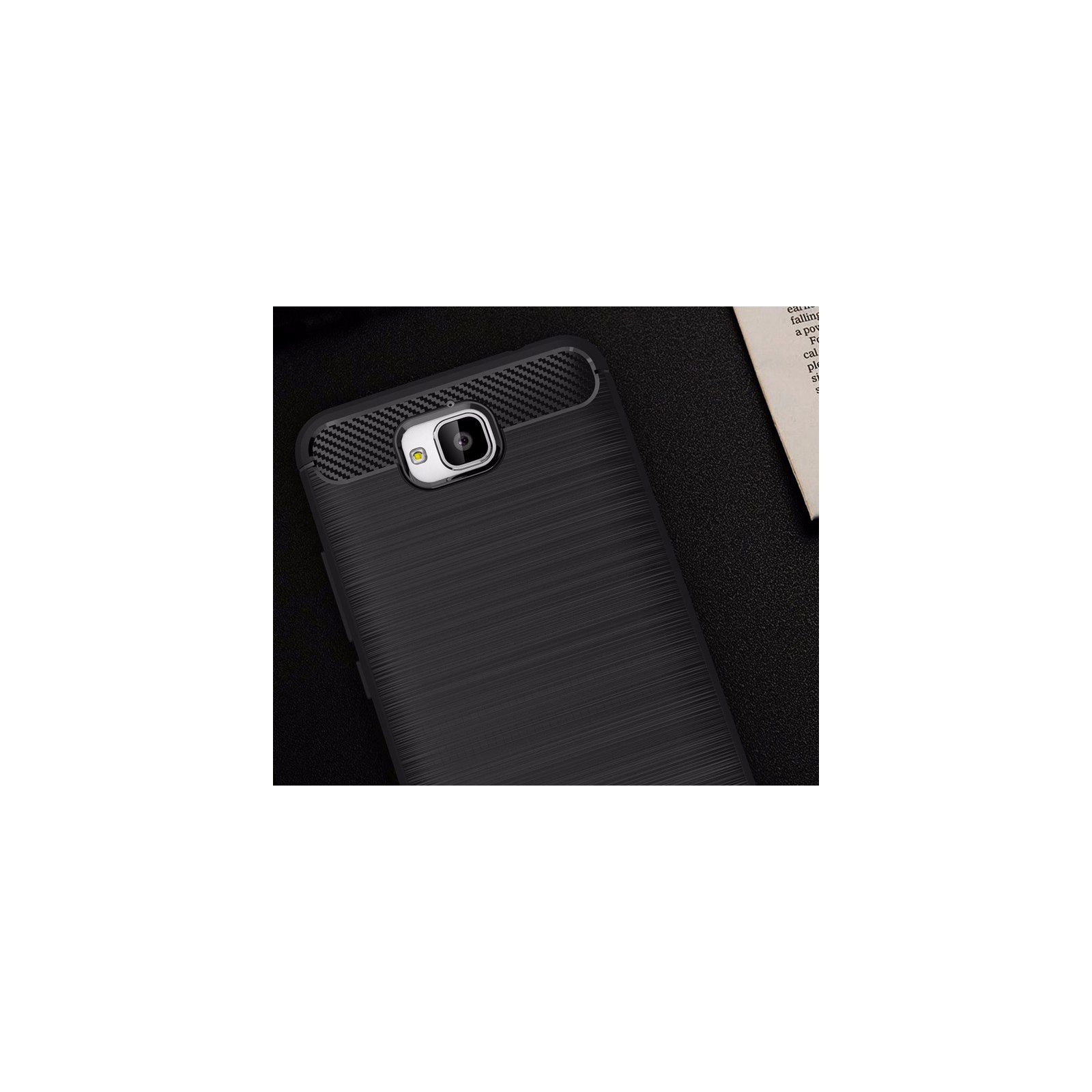 Чехол для мобильного телефона для Huawei Y6 Pro 2017 Carbon Fiber (Black) Laudtec (LT-HY6PROB) изображение 6